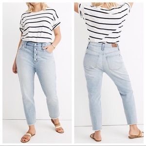 Madewell High Rise Slim Crop Boyfriend Jeans NWT